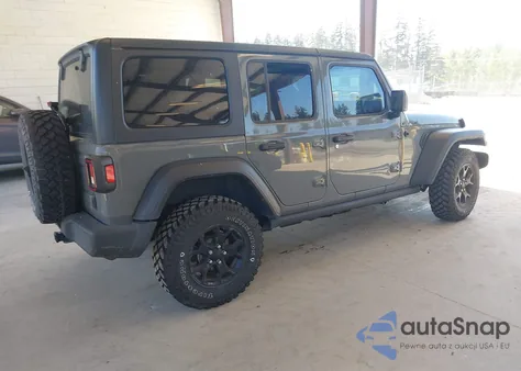 2021 Jeep Wrangler Unlimited Willys 4X4 из США, поврежденный, VIN 1C4HJXDG6MW549236